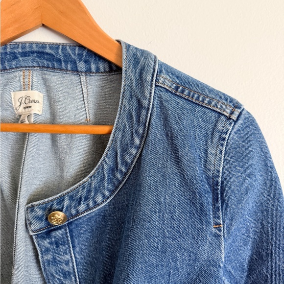 J. Crew Light Blue Cropped Denim Jacket - Picture 4 of 7